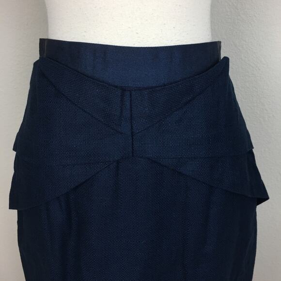 Girls from Savoy NWT Navy Peplum Pencil Skirt 6 - Picture 2 of 7